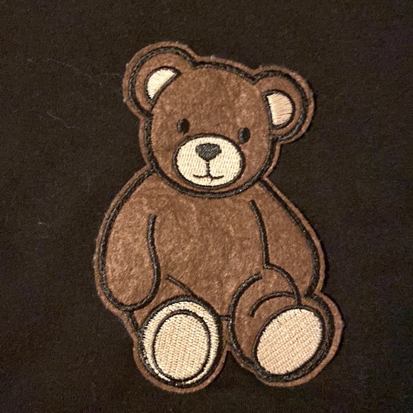 Y2K Preppy Black Collard Teddy Bear Sweater - Picture 3 of 4